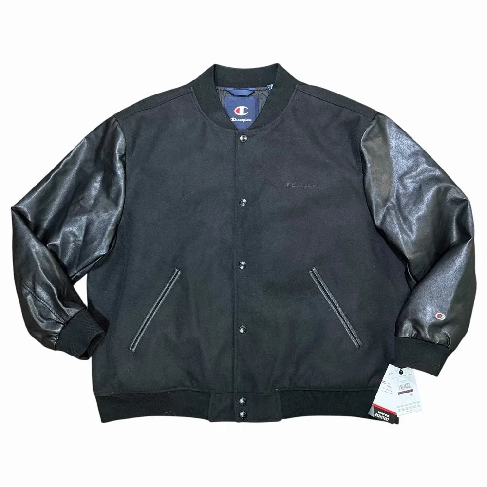 Mens Jackets Champion Black Bomber Jacket Hooded Puffer Champion Puffer Bomber Jacket Bomber Jacket Champion Down  Coat Bomber Jacket Champion Puffer